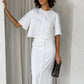 Costume slim en coton et lin pour femme, coupe ajustée et tendance
