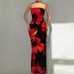 Sexy Slim Fit Printed Tube Top Bodycon Sheath Dress