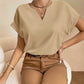 Women's Simple Roll Short-sleeved Casual T-shirt