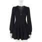 Robe plissée élégante à col en V pour femme