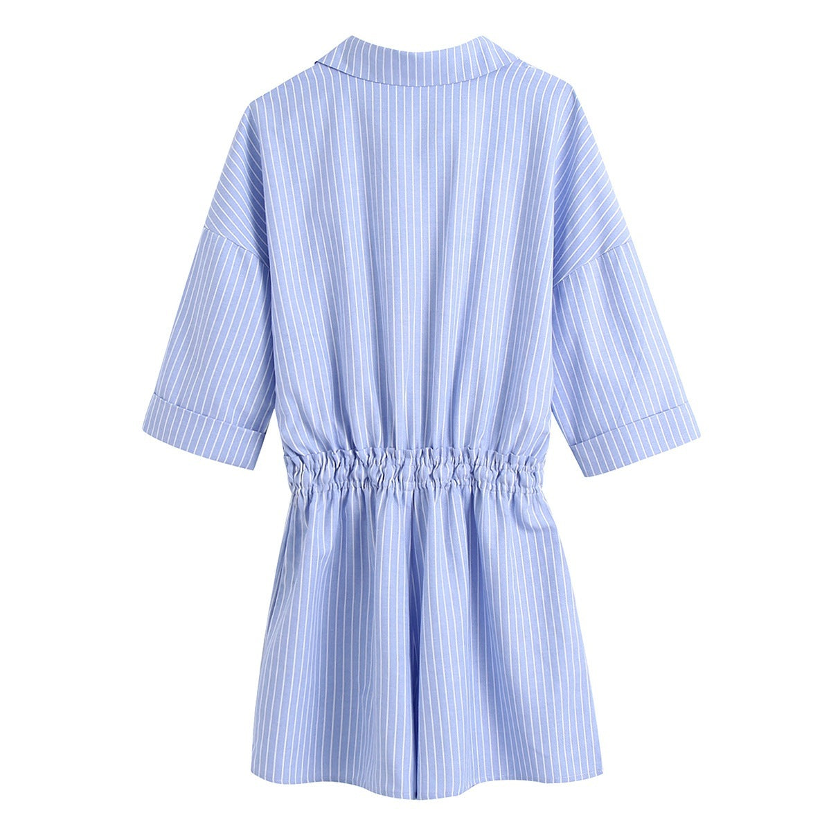 Casual Striped Cutout Side Drawstring Waist Jumpsuit