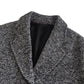 Manteau mi-long en sergé dentelé pour femme
