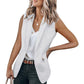 Temperament Sleeveless Suit Jacket Solid Color