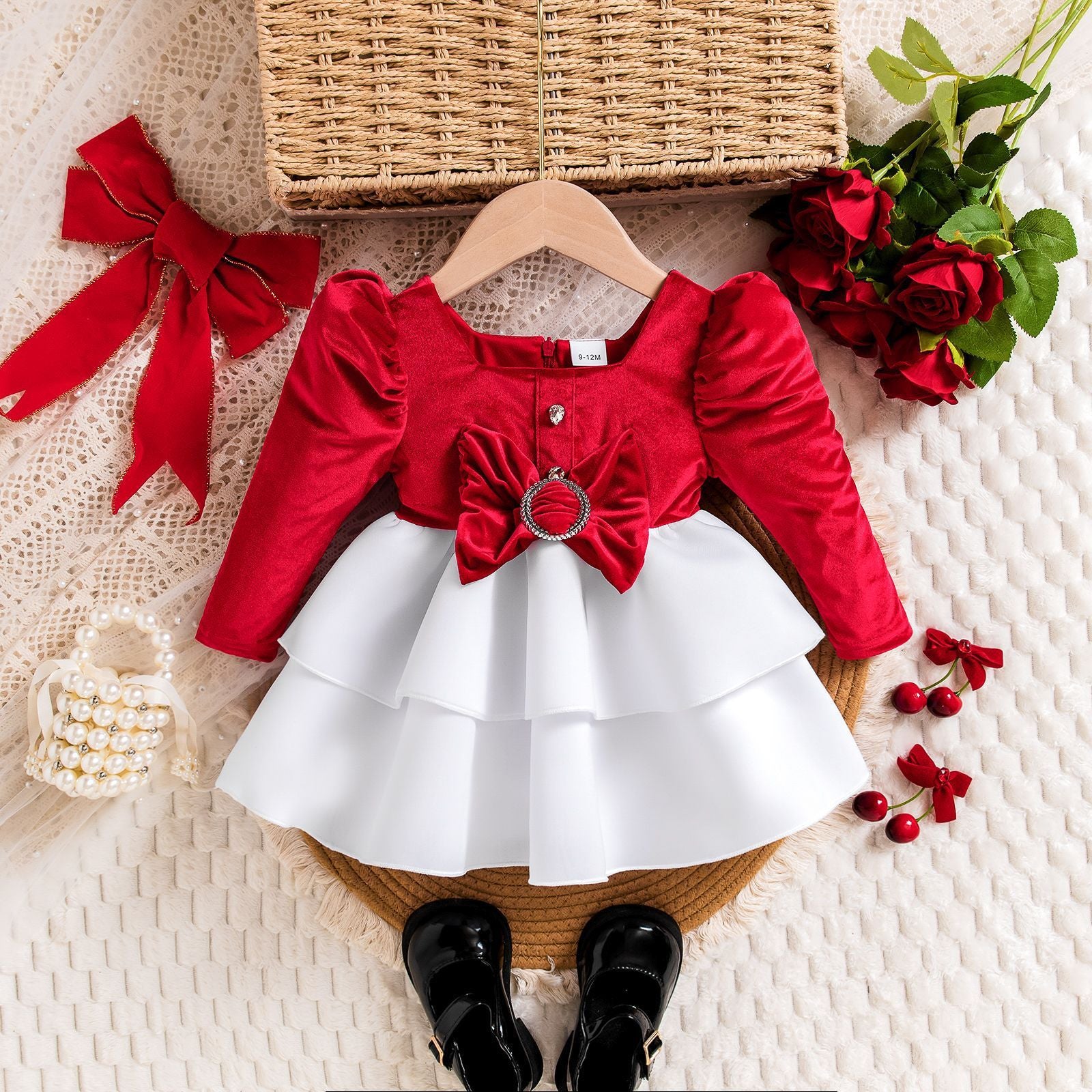 Big Bow Princess Dress Set For Children
