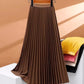 Fashion Women Solid Color Pleated Skirt Female