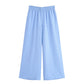 Blended Safari Shirt Wide Leg Trousers Suit