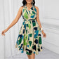 Women's Casual European And American-Style Printed Crew-Neck Dress