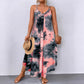 Stylish Summer Casual Loose Sleeveless V-Neck 3D Digital Print Slip Dress