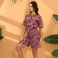 New European And American Home Comfortable Round Neck Women's Suit