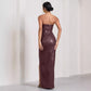 Women's Summer Slim-fit Long PU Leather Dress