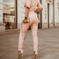 Combinaison slim à col sur mesure pour femme