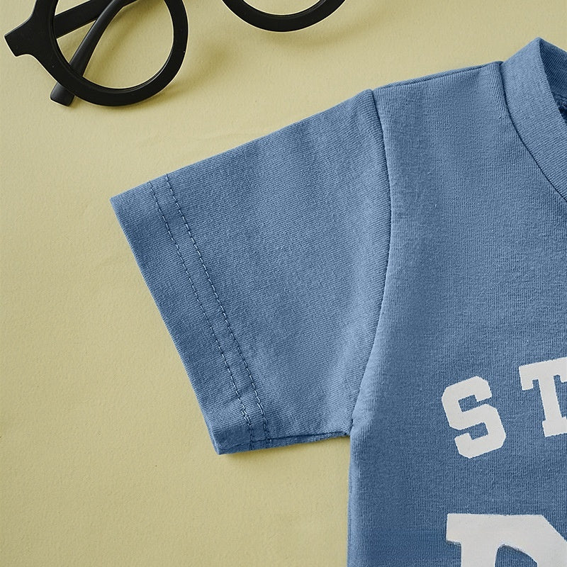 Pull imprimé col rond manches unies short