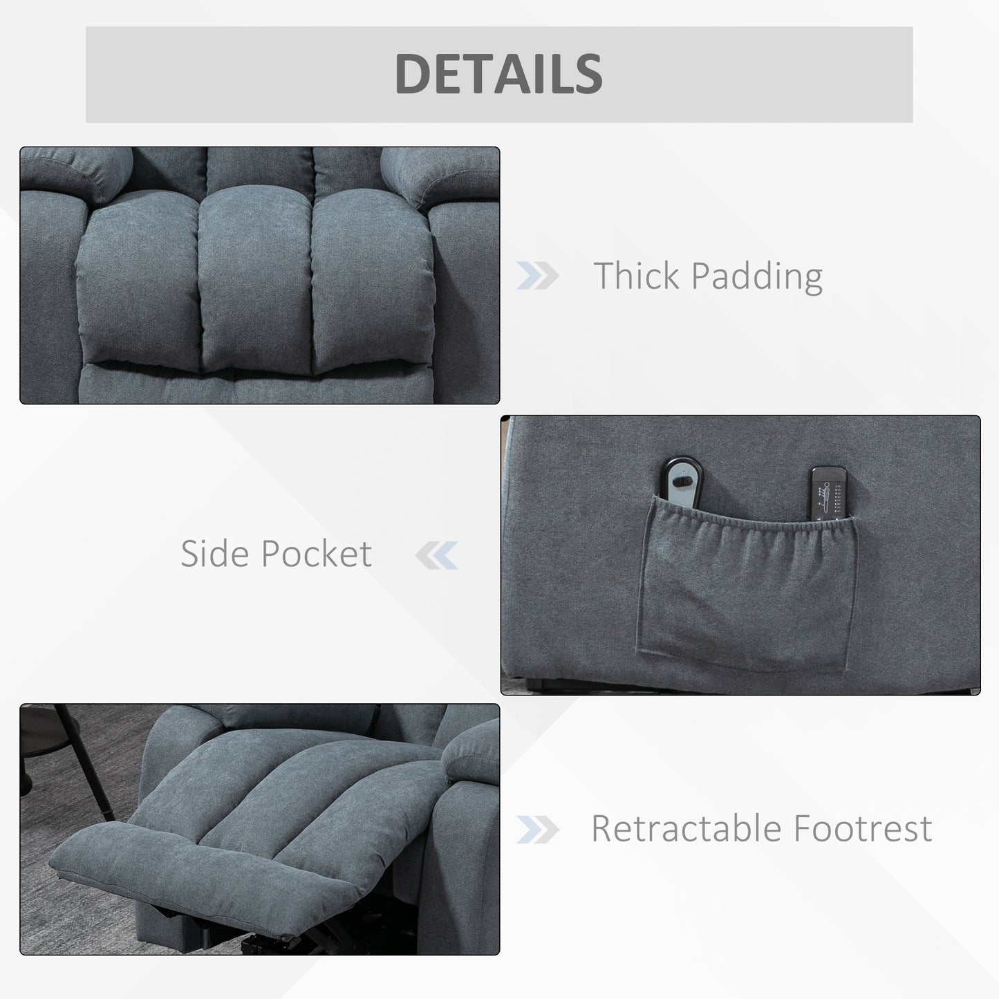 Power Lift Chair for Elderly Big and Tall with Massage
