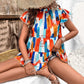 Women's Temperament Leisure Vacation Printed Short-sleeved Top