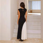 Women's Black And White Color Matching Women's Dress