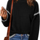 Solid Round Neck Pullover Sweater Autumn And Winter Loose Long Sleeve Tops For Women Clothing