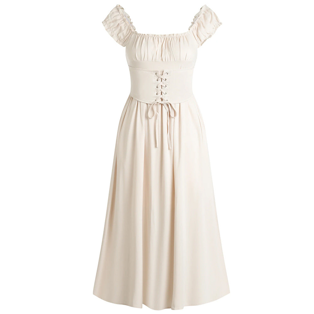 Waist-tight Dress Renaissance Medieval Party Cos Costume
