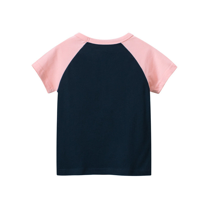 Children's Clothing Girls' Letter Short-sleeved T-shirt