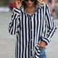 New Striped Colorful Women's Cardigan Top