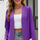 Slim-fit Long Sleeve Pure Color All-matching Collarless Cardigan Small Suit Coat Shawl