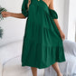 Womens Loose Flared Maxi Skirt With A Ruffled Hem