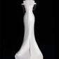 Satin Off-shoulder Fishtail Simple Welcome Yarn Pearl Dress