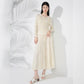 Solid Color Embroidered Long-sleeved Top Handmade Pleated Two-piece Overskirt Suit