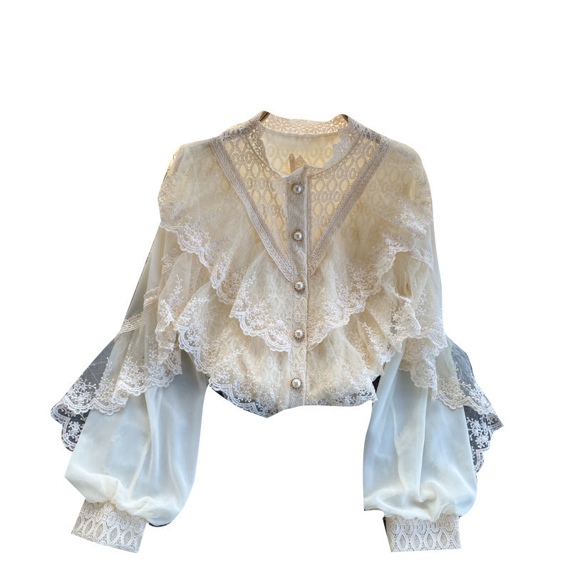 Puff Sleeve Slim All-match Temperament Top