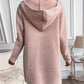Loose Knitted Long Sleeves Hooded Cardigan Pocket Coat