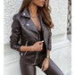 Women's Elegant Commuter Long Sleeve Zip Lapel Jacket