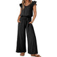 Square Collar Sleeveless Camisole Wide Leg Trousers