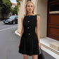 Minimalist Womens Dress With A Distinctive Pleated Cinched Waist