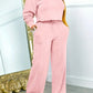 Women's Long-sleeved Round Neck Sweater Elastic Waist Pants Casual Fashion Two-piece Suit