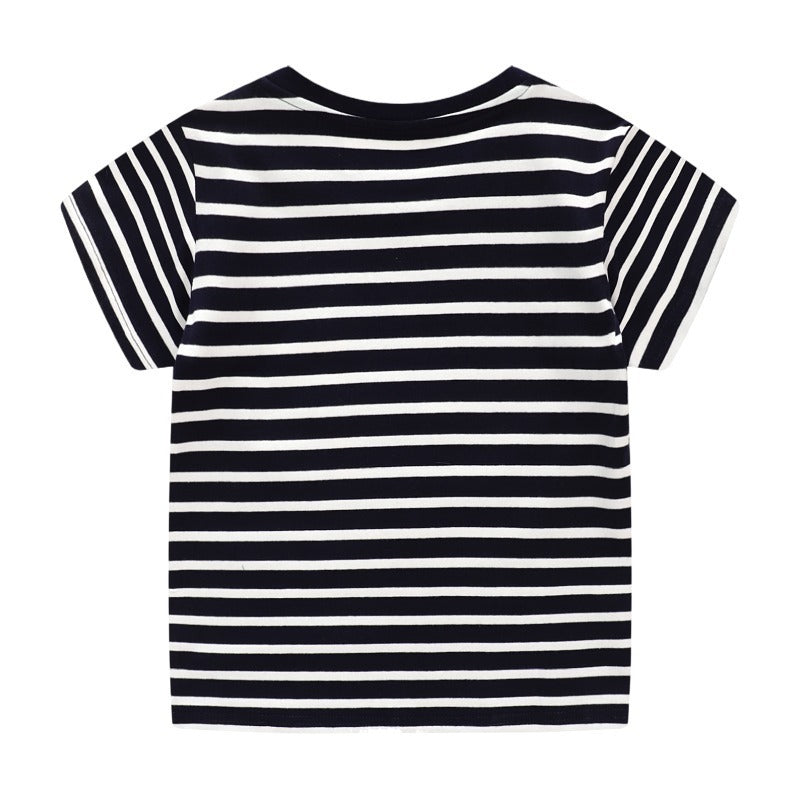 Boys Cotton Undershirt Cartoon Short Sleeve T-Shirt