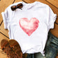 T-shirt à manches courtes imprimé amour