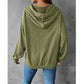 Sweat-shirt à capuche décontracté à manches longues et couleur unie pour femme, collection automne