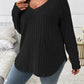 Fashion V-neck Long-sleeved T-shirt For Women