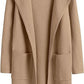 Women's Woolen Coat With Pockets Autumn And Winter Temperament  Slim Fit Mid Length Jacket Comfortable Casual Lapel Coats