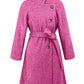 Manteau en laine de couleur unie, chaud et épais