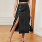 European And American Girls Half Elastic Denim Cargo Pants Casual Skirt