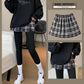 Plaid Fart Curtain Fake Hem Sweater Base Skirt Inner Wear