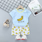 Ensemble d'été à manches courtes pour enfants en pur coton