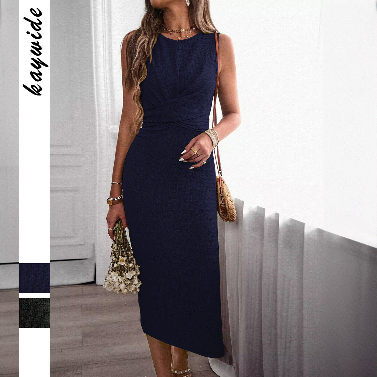 Y2g Style Pleated Slim Fit Dress Women