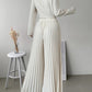 Top Set Long Sleeved Pleated Skirt
