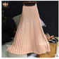 Solid Color High Waist Half-length Skirt Female Elastic Waist Chiffon Skirt