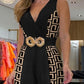 Women's Sleeveless Color Matching Jumpsuit Without Belt
