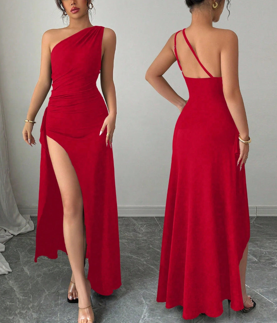 Women's Fashionable Sexy Asymmetrical Tube Dress