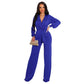 Solid Color Casual Long Sleeves Women's Jumpsuit