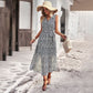 Fitted Waist Vest Dress Spring And Summer Leisure Vacation Style