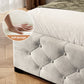 Upholstered Platform Storage Bed Frame With 4 Drawers And LED Light,No Box Spring Needed